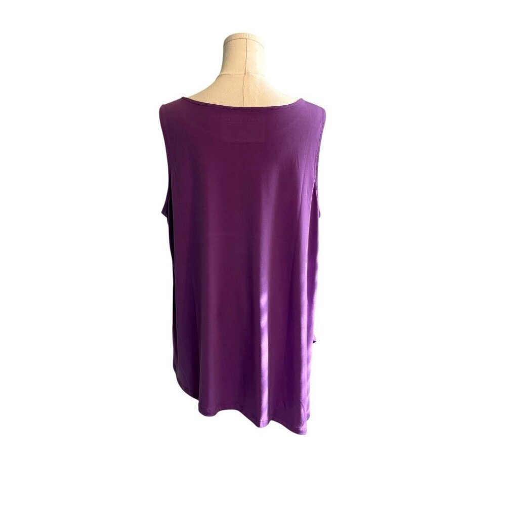 Susan Graver Women's XL Violet Purple Modern Essentials Sleeveless Stretchy Top - Picture 5 of 7